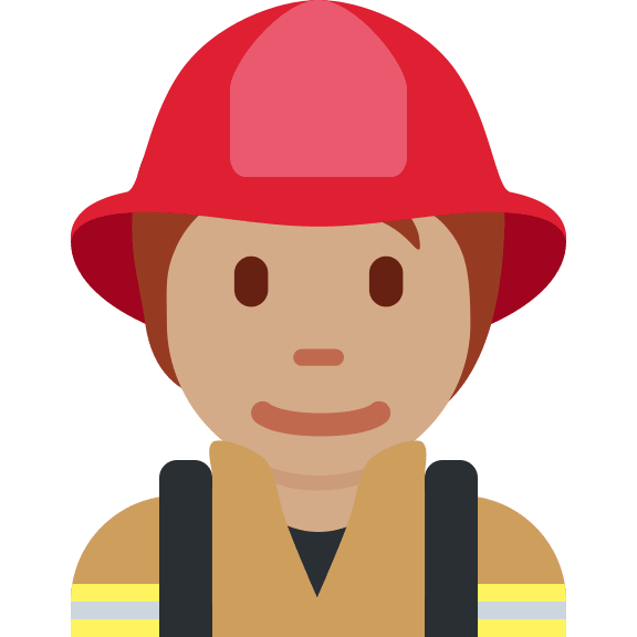 Firefighter With Medium Skin Tone Free Open-Source SVG Icon (Twitter Emoji)