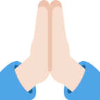 Folded Hands Emoji (Light Skin Tone) Free Open-Source SVG Icon