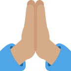 Medium Skin Tone Folded Hands Gesture Free Open-Source SVG Icon