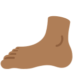 Medium Dark Skin Tone Foot Free Open-Source SVG Icon