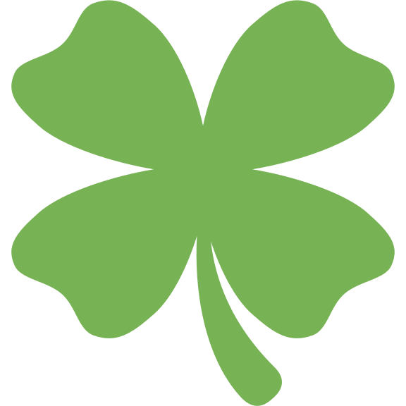 Four Leaf Clover Symbol Free Open-Source SVG Icon (Twitter Emoji)