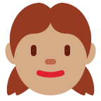 Medium Skin Tone Girl Emoji Free Open-Source SVG Icon