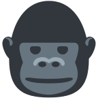 Gorilla Emoji Free Open-Source SVG Icon