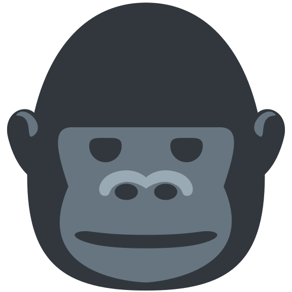 Gorilla Emoji Free Open-Source SVG Icon (Twitter Emoji)