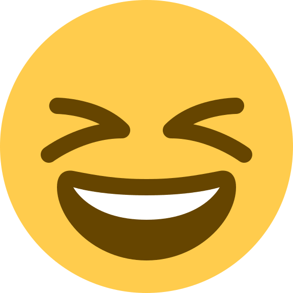 Grinning Squinting Face Emoji Free Open-Source SVG Icon (Twitter Emoji)