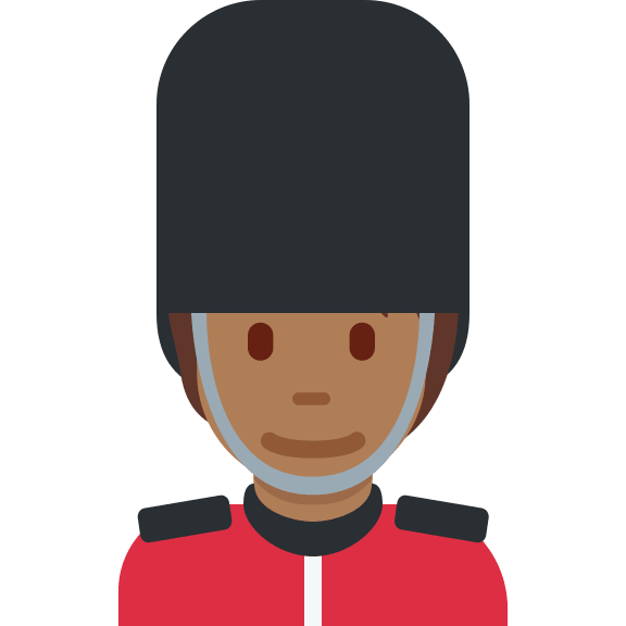 Guard Emoji with Medium Dark Skin Tone Free Open-Source SVG Icon (Twitter Emoji)