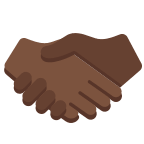 Handshake with Dark Skin Tone (Twitter Emoji) Free Open-Source SVG Icon