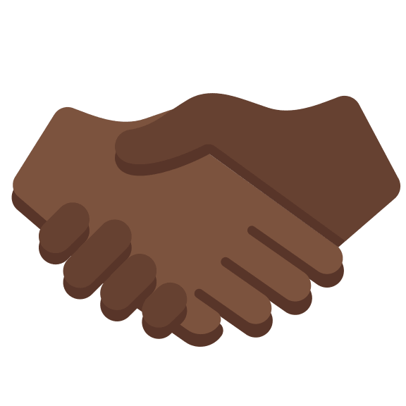 Handshake with Dark Skin Tone (Twitter Emoji) Free Open-Source SVG Icon (Twitter Emoji)