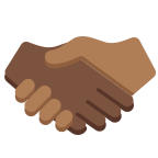 Handshake with Dark Skin Tone and Medium Dark Skin Tone (Dark) Free Open-Source SVG Icon