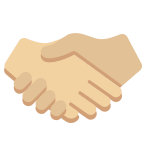 Handshake Gesture with Medium Light Skin Tone Free Open-Source SVG Icon