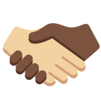 Medium Light Skin Tone and Dark Skin Tone Handshake Free Open-Source SVG Icon