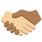 Handshake with Medium Light and Medium Dark Skin Tones Free Open-Source SVG Icon