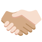 Handshake Between Medium and Light Skin Tones Free Open-Source SVG Icon