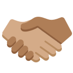 Handshake with Medium and Medium Dark Skin Tones Free Open-Source SVG Icon