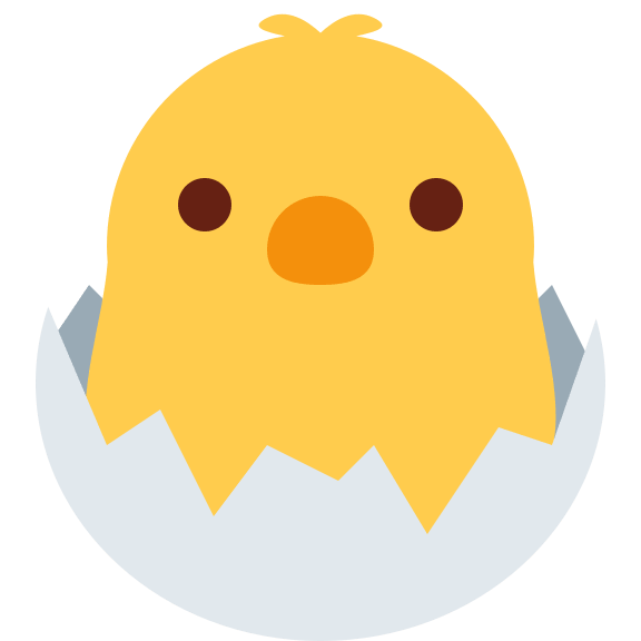 Hatching Chick (Twitter Emoji) Free Open-Source SVG Icon (Twitter Emoji)