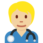 Health Worker with Medium-Light Skin Tone Free Open-Source SVG Icon