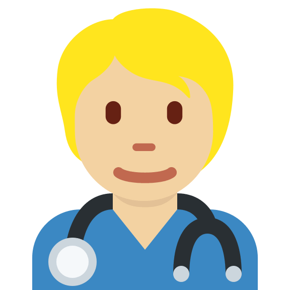 Health Worker with Medium-Light Skin Tone Free Open-Source SVG Icon (Twitter Emoji)