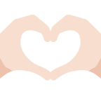 Heart Hands Gesture with Light Skin Tone Free Open-Source SVG Icon