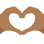 Heart Hands Gesture with Medium Dark Skin Tone Free Open-Source SVG Icon