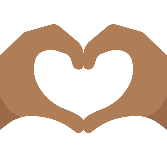 Heart Hands Gesture with Medium Dark Skin Tone Free Open-Source SVG Icon (Twitter Emoji)