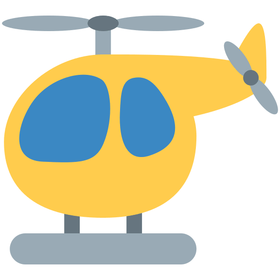 Helicopter Free Open-Source SVG Icon (Twitter Emoji)