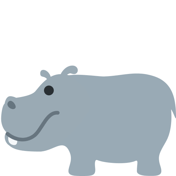 Hippopotamus Emoji Free Open-Source SVG Icon (Twitter Emoji)