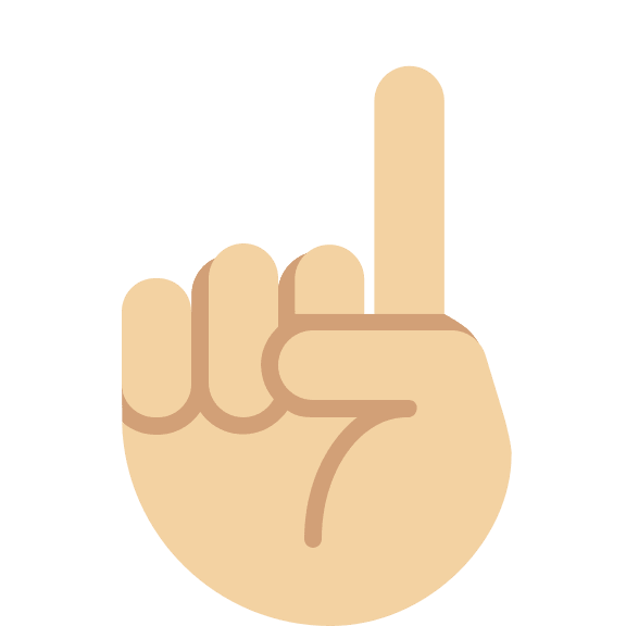 Index Pointing Up Gesture with Medium Light Skin Tone Free Open-Source SVG Icon (Twitter Emoji)