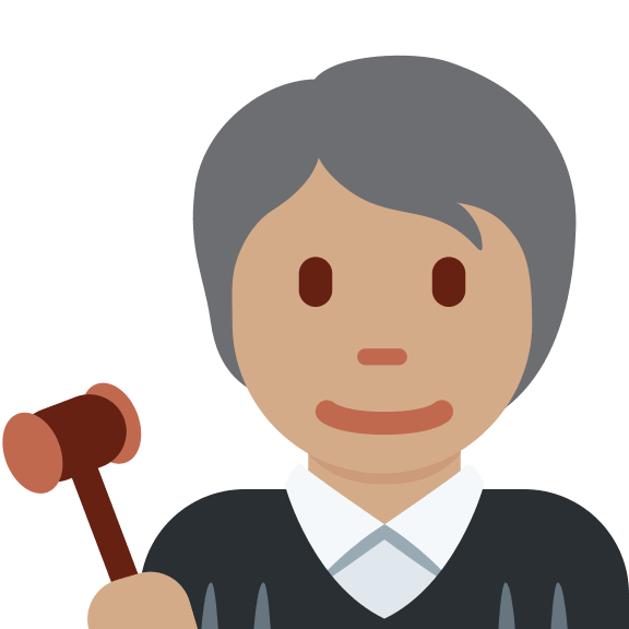 Judge with Medium Skin Tone Free Open-Source SVG Icon (Twitter Emoji)