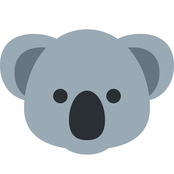 Koala Emoji Free Open-Source SVG Icon (Twitter Emoji)