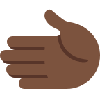 Leftwards Hand Gesture with Dark Skin Tone Free Open-Source SVG Icon