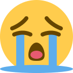 Loudly Crying Face Emoji Free Open-Source SVG Icon