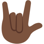 Love You Gesture with Dark Skin Tone Free Open-Source SVG Icon