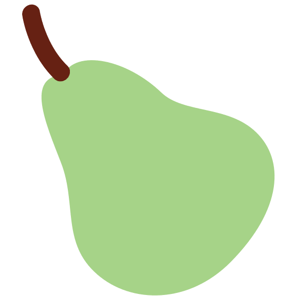 Pear Fruit Free Open-Source SVG Icon (Twitter Emoji)