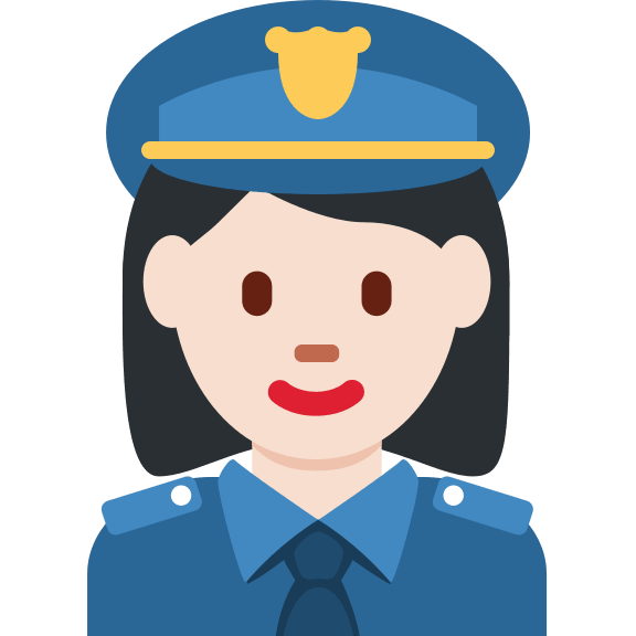 Woman Police Officer with Light Skin Tone (Twitter Emoji) Free Open-Source SVG Icon (Twitter Emoji)