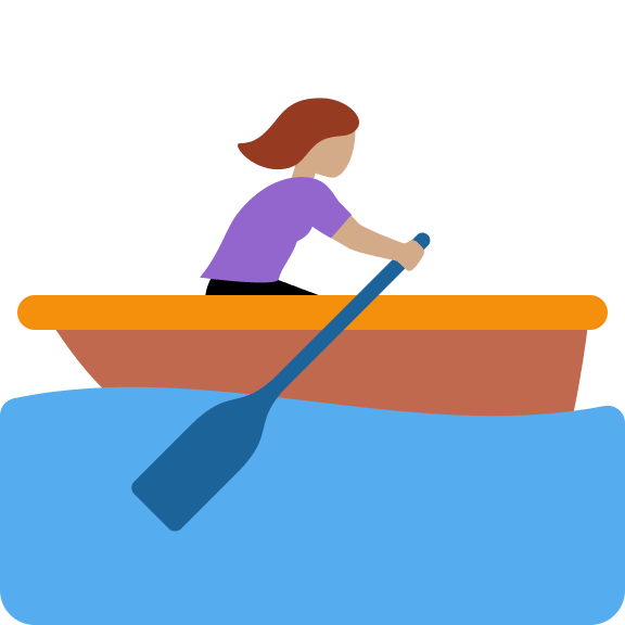 Woman Rowing Boat with Medium Skin Tone Free Open-Source SVG Icon (Twitter Emoji)