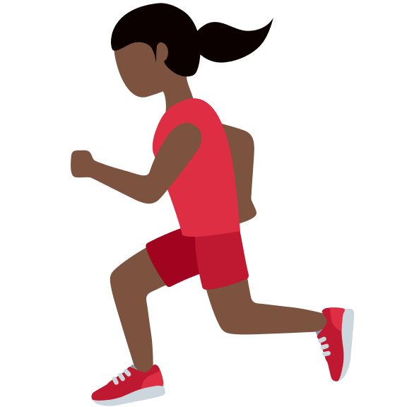 Woman Running with Dark Skin Tone Free Open-Source SVG Icon (Twitter Emoji)