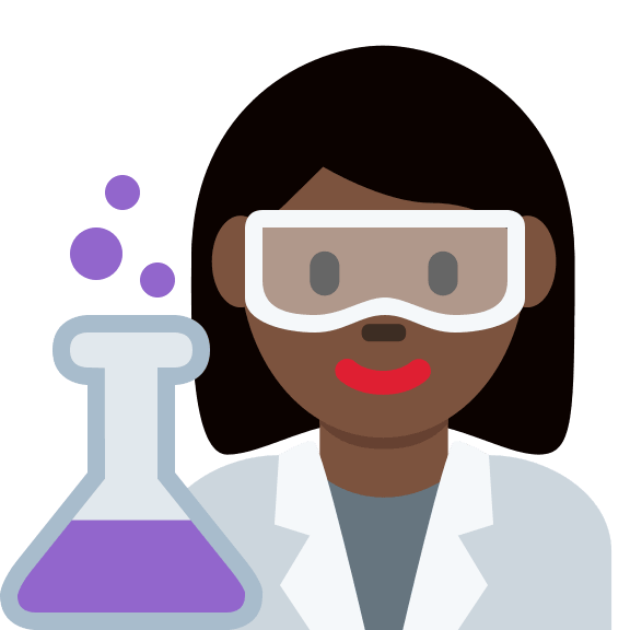 Woman Scientist with Dark Skin Tone Free Open-Source SVG Icon (Twitter Emoji)