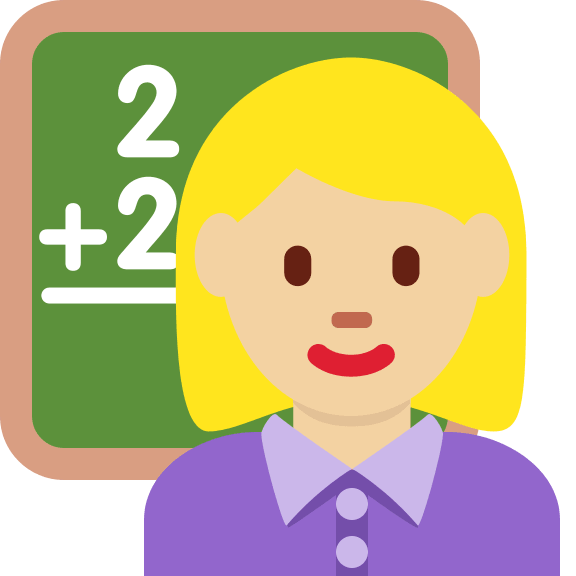 Woman Teacher with Medium Light Skin Tone Free Open-Source SVG Icon (Twitter Emoji)