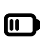 Mid-Level Battery Charge Indicator Free Open-Source SVG Icon