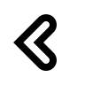 Left Chevron Arrow (Outline) Free Open-Source SVG Icon