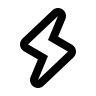 Lightning Flash Symbol (Outline) Free Open-Source SVG Icon