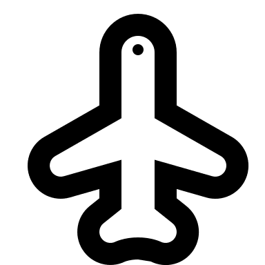 Airplane (Outline) Free Open-Source SVG Icon (Typicons)