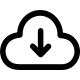 Cloud Download (Outline) Free Open-Source SVG Icon