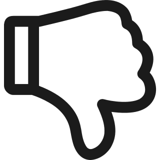 Dislike Gesture (Outline) Free Open-Source SVG Icon (uiw icons)