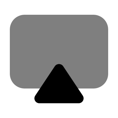 AirPlay Streaming Technology Free Open-Source SVG Icon (Unicons Monochrome)