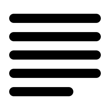 Left Text Justification (Monochrome) Free Open-Source SVG Icon (Unicons Monochrome)