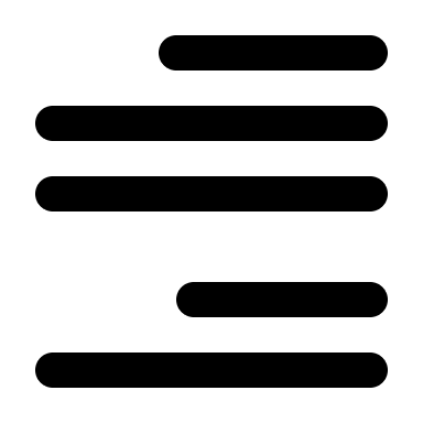 Right-Aligned Letter Text (Monochrome) Free Open-Source SVG Icon (Unicons Monochrome)