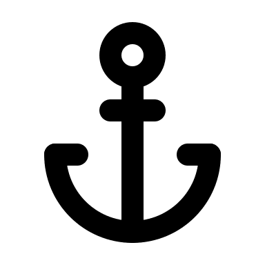 Anchor Symbol (Monochrome) Free Open-Source SVG Icon (Unicons Monochrome)