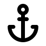 Anchor Symbol (Monochrome) Free Open-Source SVG Icon