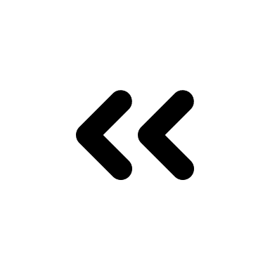 Double Left Angle Arrow (Monochrome) Free Open-Source SVG Icon (Unicons Monochrome)